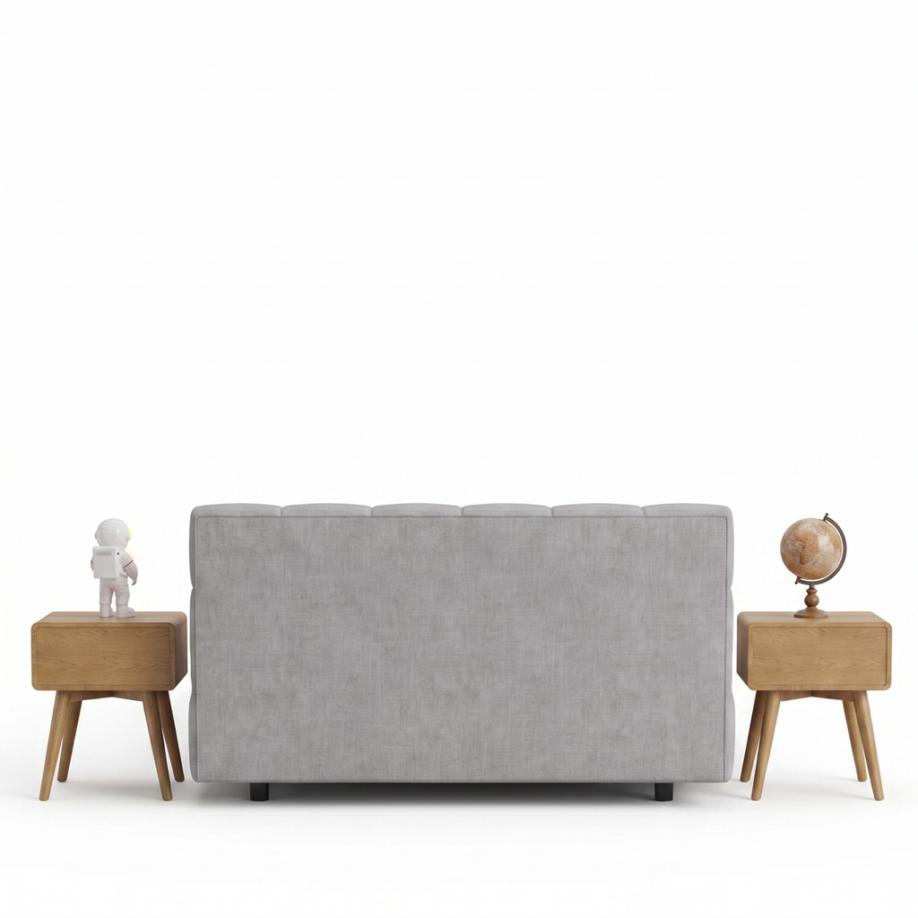 Cama Alpina Queen Gris Tapizada — Signature