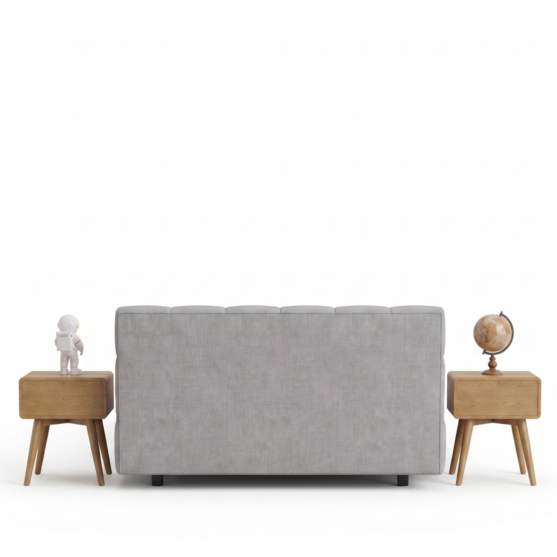 Cama Alpina Queen Gris Tapizada — Signature