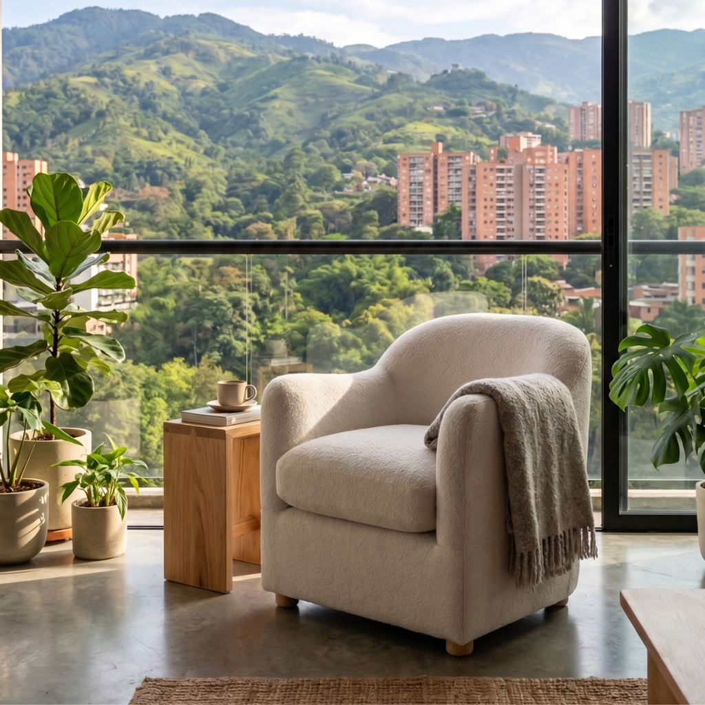 Poltrona Laureles (Tejido Bouclé) — Signature