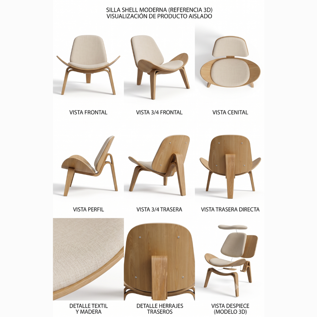 Silla Omnia (Madera Curvada y Textil Premium) — Signature